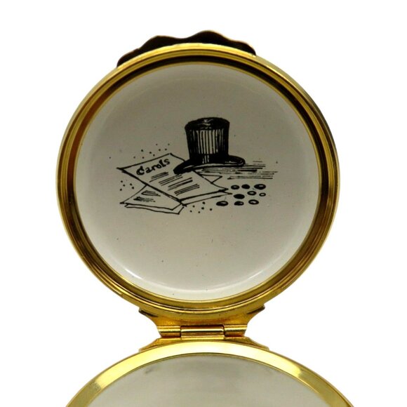 HALCYON DAYS Enamels Christmas 80s Trinket With Original Case - Picture 6 of 10